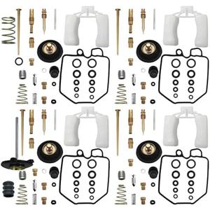 4-Pack Carburetor Rebuild Kits Carb Repair Kit w/plug Replacement for Honda CB750C CB750K 1980-1982 Nighthawk 750 CB750SC 1982-1983