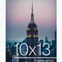 Frame Amo 10x13 White Modern Picture Frame, 1 inch Border, Acrylic Front, for Wall or Table