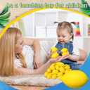 Jerify 100 Pcs Lemon Stress Balls Bulk Lemon Party Favors Mini PU Foam Ball Toys for School Carnival Themed Party Prize Bag Fillers