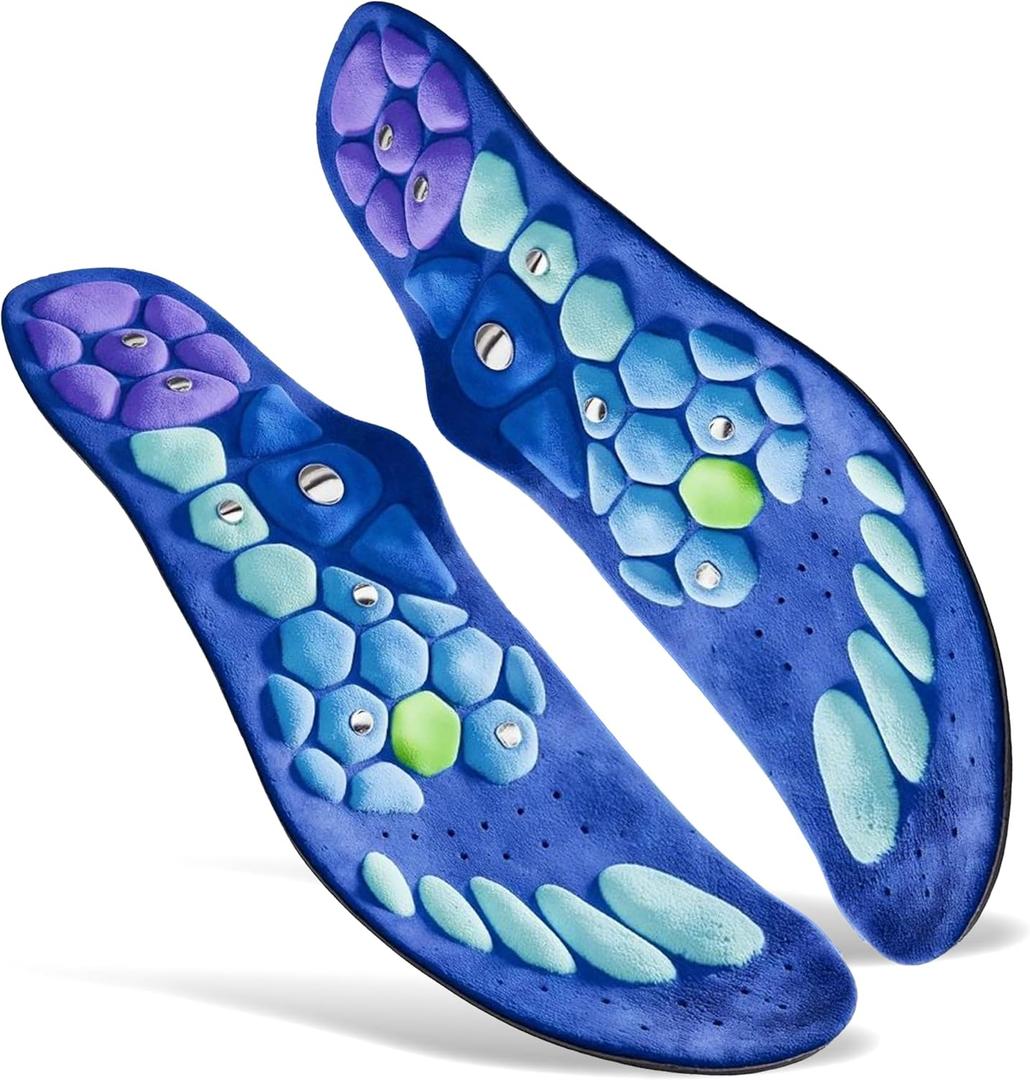 AcuStep Acupressure Shoe Insoles for Men & Women - Unisex Orthopedic Foot Inserts - Natural Foot Support Massaging Insole - Orthotic Insoles Help with Discomfort, Fatigue, Circulation - Small