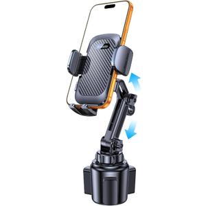 Coolpow Cup Holder Phone Holder for car, Universal Adjustable Long Neck Car Cell Phone Mount Cradle Friendly Compatible with for Truck Golf Cart iPhone Samsung Google and All 4"-7" Mothers Day