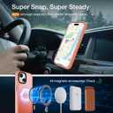 DEERLAMN Magnetic Matte Case for iPhone 15 with Screen Protector, [Compatible with MagSafe][Military Grade Drop Protection] Slim Translucent Shockproof Protective Phone Cover, Pink