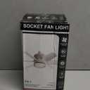 Fan with ceiling light and remote control, no wiring required, 6 speed settings, suitable for indoor and kitchen use