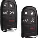SUPALAND Car Key Fob Replacement Fits for Jeep Grand Cherokee Dodge Durango 2014 2015 2016 2017-2022 Push Start 5 Buttons Set of Two Keyless Entry Remote Control 68143505AC M3N-40821302 68150061
