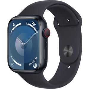 Apple Watch Series 9 (GPS + LTE) 45MM Midnight Aluminum Case Black Sport Band (Premium)