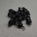 Mini Lantern with Flickering LED Candles Set of 10, Hewory Black Vintage Decorative Hanging Candle Lanterns for Halloween, Christmas, Wedding Decorations, Party, Table Centerpiece, Battery Included