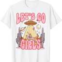 Let's Go Girls Western Space Desert Cowgirl Bachelorette T-Shirt, Medium