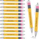 54 Pcs Teachers Pens Bulk Best Teacher Ever Appreciation Gifts Inspirational Yellow Retractable Ballpoint Pens for School Coworker Staff Office Supplies Thank You Gifts Best Teaching