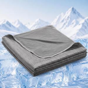 King Size Cooling Blanket for Hot Sleepers - Lightweight Breathable Cool Cold Blanket - Keep Cool for Night Sweats, Soft Thin Ice Blankets for Bed Couch Sofa, (Dark Gray, 90"x108")