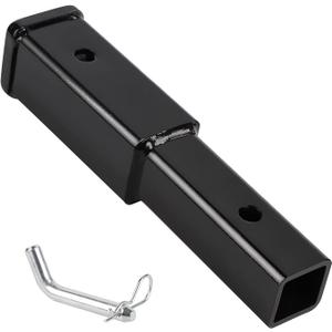CPROSP 8'' Hitch Extension/Extender, Fits for 2" Receiver Tube Tow Bar Steel Shank Heavy Duty 6000 lbs, Hitch Receiver Extension with 5/8'' Pin Hole