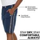 5 Pack: Men's Dry-Fit Sweat Resistant Active Athletic Performance Shorts (L)