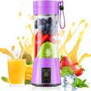 Cordless Portable Personal Size Blender - Mini Blender Make Smoothies and Shakes, 380Ml BPA Free Travel Cup, Powerful Blending Suit in Office/Home/Gym