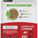 WORLD'S BEST CAT LITTER Multiple Cat Unscented, 32-Pounds - Natural Ingredients, Quick Clumping, Flushable, 99% Dust Free & Made in USA - Long-Lasting Odor Control & Easy Scooping