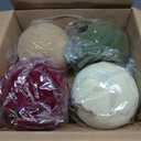 Weysat 4 Pcs 8 Inch Extra Large Velvet Christmas Ball Ornaments Set Flocked Holiday Ornaments Giant Velvet Xmas Balls for Christmas Tree Festive Indoor Display Holiday Party (Earth Tones Mix)