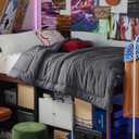 Bedsure Comforter Duvet Insert - Quilted Comforters Twin Size, All Season Duvet, GentleSoft Down Alternative Bedding, with 8 Tabs, Gifts for Women/Men, Grey, Twin 88 x 68 Inches