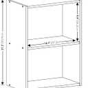 Furinno Luder Bookcase / Book / Storage, Blackwood 2-Tier, 2-Tier, 9 x 16 x 21