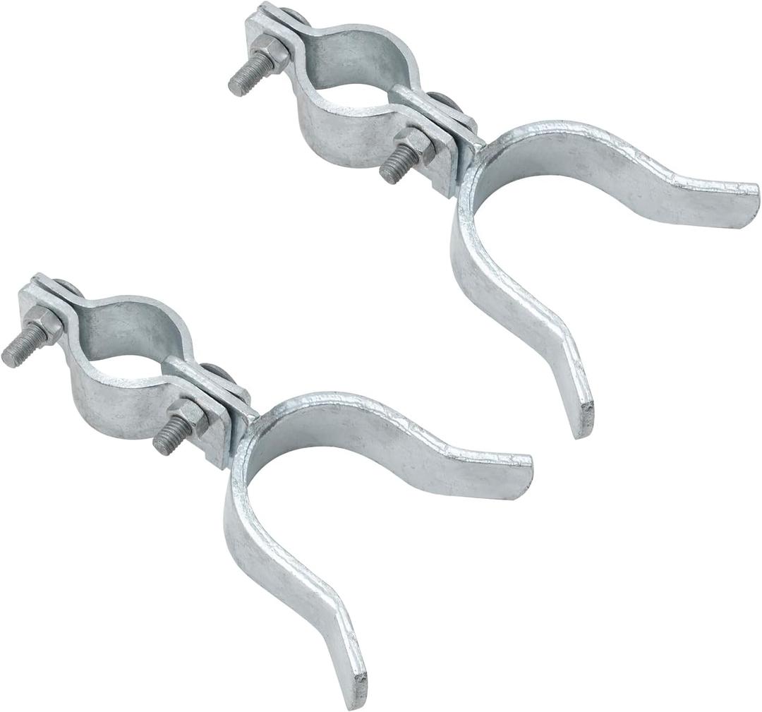 VIVIDA 1-3/8" x 2-3/8" Chain Link Gate Latch 2 PCS, Fence Fork Latch for Metal Gates with Padlock Hole, Galvanized Steel, Chain Link Fence Parts