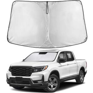 EcoNour Windshield Sun Shade Compatible for Honda Ridgeline 20172026 | Custom Fit Pickup Truck Front Window Sunshade | Foldable Heat & UV Reflective Sun Visor