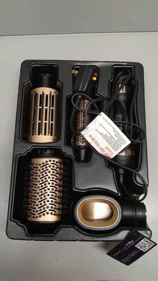 Natrial Hair Dryer Brush Blow Dryer Brush in One Hot Air Brush for Drying and Straightening, Volumizer MultiStyler Smooth Curls for All Hair Types, FrizzFree Blowout Brush for Salon Qualitym, Black and Rose Gold 