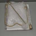 Yielycan Candelabra for 5 Taper Candles – Hand-Forged Candle Holder with Elegant Vintage Finish – Decorative Centerpiece for Dining Room, Living Room or Mantel Decor (Brass Color-Straight）