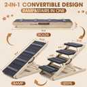 Dog Steps for Bed & Couch - 2-in-1 Dog Stairs/Ramp for Small to Large Breeds - 6 Adjustable Height from 12" to 24" - Folding Portable Wooden Ramp for Dogs to Get on Bed Couch Car Up to 200LBS