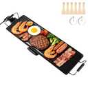 30-Inch Electric Griddle & Teppanyaki Grill, 1400W Large Non-Stick Surface, Intelligent Temperature Control, Easy to Clean. Indoor/Outdoor Use for Pancakes, BBQ, Camping & Gatherings