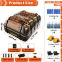 AUXKO 22 Cubic Ft Waterproof Rooftop Cargo Carrier Bag for All Vehicles with/Without Roof Rack, Soft Shell Car Roof Bag with Reflective Strip Includes Anti-Slip Mat, 6 Door Hooks & Combination Lock