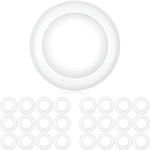 PARMIDA (24 Pack) 5/6 Inch Dimmable LED Disk Light Surface Flush Mount 15W, UL Listed, Recessed Retrofit Ceiling Disc Lights, Energy Star, Installs into Junction Box Or Recessed Can, 1050lm - 3000K