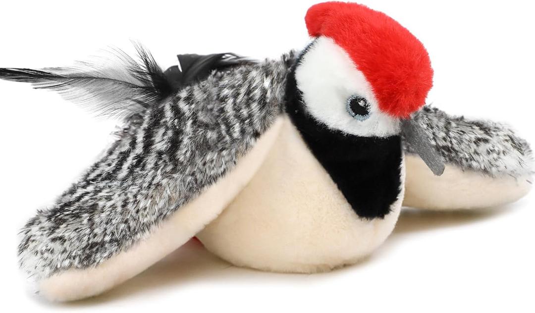 Tocirelo Flappy Bird Cat Toy, Simulated Flying, Not-Real Flying, Motion-Activated Chirping and Flapping Wings Cat Bird Toy, Realistic Cat Interactive Toys for Indoor Cats, Catnip Kitten Kicker Toy (Bird Dark Grey)