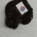 Lydell Short Length Chestnut Brown Afro Curl Full Synthetic Wig Women Wigs (Chestnut Brown)