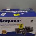 Acquaer 1HP Shallow Well Jet Pump,Cast Iron, Well Depth Up to 25ft, 115V/230V Dual Voltage, Automatic Pressure Switch