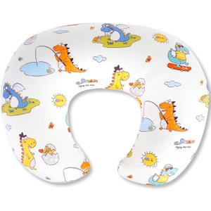 x-vesolje Nursing Pillow, Breastfeeding Pillow with Removable Cover, Ergonomic Breast Feeding Pillow, Baby Feeding Support Pillow for Mom Easier Breastfeeding- Original Size/Dinosaurs