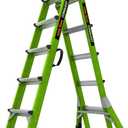 Little Giant Ladders Systems Conquest 2.0, M22, 22ft, Multi-Position Ladder, Fiberglass, Type 1A, 300 lbs Weight Rating, (17122-001), Green