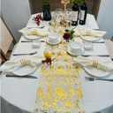 Gold Table Runner 11 Inch x 100 Feet Inches, Glitter Metallic Mesh Gold Runner Roll Table Decorations for Wedding, Baby Shower, Birthday, Christmas