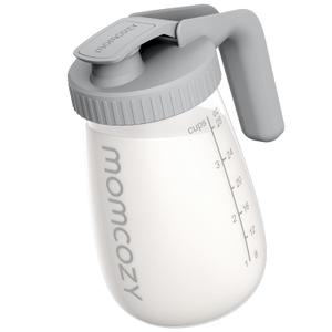 Momcozy Breast Milk Pitcher, Resistant to Heat and Cold Abrupt Temp Swings, No Leak Breast Milk Fridge Storage Container with Wide Mouth, Fast Baby Formula Maker, Breastfeeding Essentials, Gray