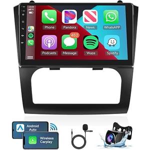 [4G+64G] Car Stereo for Nissan Altima 2008-2012(Auto A/C) with 5GWiFi/Android 15/Wireless Carplay Android Auto,9" Incell Touch Screen Radio,GPS/EQ DSP/Bluetooth5.0/SWC/AHD Backup Camera