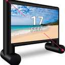 XHYCPY 17 Feet Inflatable Movie Screen Outdoor Blow Up Projector Screen - Front/Rear Projection Screen for Outdoor Backyard Pool Fun