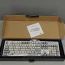 Perixx PERIBOARD-108M, Wired Mechanical Full-Size USB Keyboard - Brown Tactile Switch - Classic Retro Gray/White Color - US English