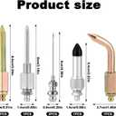 lasuroa 7pcs Grease Gun Accessory Kit, Carbon Steel Galvanized 3 Grease Gun Nozzle 1 Needle Dispenser & Rubber Joint Fitting 1 Bent & Straight Nipple Nozzles for Small Narrow Space Deep Hole