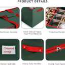 WDZREE Large Christmas Ornament Storage Box,4 Tier Holds Up to 128 Holiday Ornaments 3-Inch, Xmas Decorations Accessories Bag with Dual Zipper Closure,Made of Durable 600D Oxford Fabric (Green)