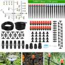 240FT Drip Irrigation System Kit, Automatic Garden Watering Misting System for Greenhouse, Yard, Lawn, Plant with 1/2 inch Hose 1/4 inch Distribution Tubing and Accessories (240 FT (40FT Main tube+200FT Distribution tube))