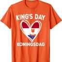 Kingsday Dutch Koningsdag Netherlands Kings Day Amsterdam T-Shirt (Small, Orange)