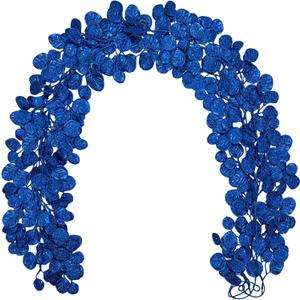 3 Pcs 6FT Christmas Garland Blue Glittered Artificial Eucalyptus Leaves for Mantle Christmas Tree Decorations Hanging Garland Ornaments Garden Table Shelf Door Window Wall Stair Holiday Home Decor