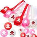 PullCrease 24 Pack Valentine's Day Spoon Relay Race Toy Set , Heart Ball and Spoon Race Game for Indoor Outdoor Office Party Supplies Favors(White, Pink, Red,Bear)