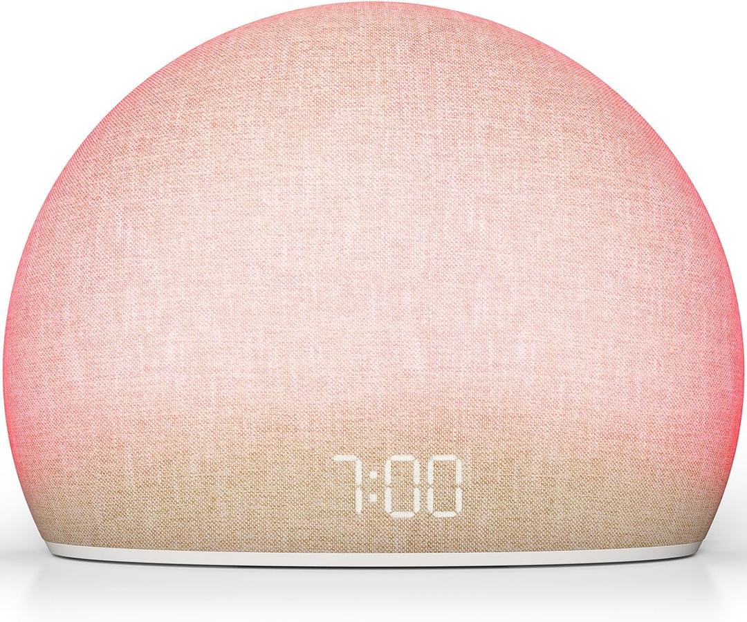 HOUSBAY Sunrise Alarm Clock Radio for Bedroom Wake Up Naturally with Gentle Light & Nature Sounds, Relax with Bluetooth Speaker & Night Light