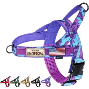 Annchwool No Pull Dog Harness with Soft Padded Handle,Escape Proof Medium