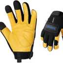 toolant Upgraded Waterproof Winter Work Glove with 3M Lining,Heavy Duty High Dexterity Leather Gloves,Touchscreen with Impact Protection (Medium)