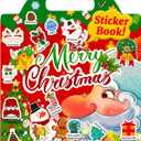 Benresive Reusable Sticker Books for Kids 2-4, Sticker Books for Toddlers 1-3 2-4, Toddler Travel Toys Activities Crafts Gifts - Christmas