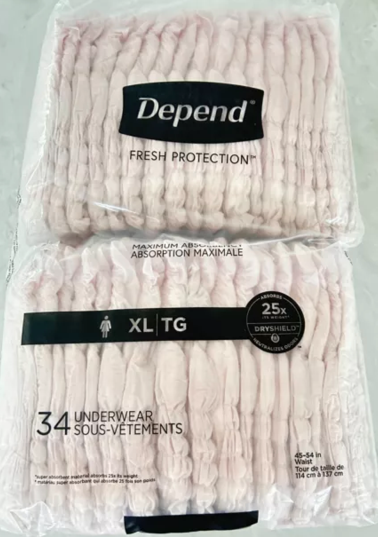 pink XL adult diapers