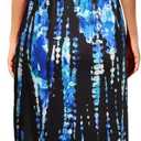 Arolina Women Summer Maxi Dress Short Sleeve V Neck Casual Loose Long Split Dresses Beach Vacation Sundress with Pockets (Blue, M)
